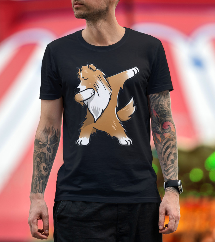 Shetland Sheepdog Sheltie Dabbing Dab Pose T-Shirt