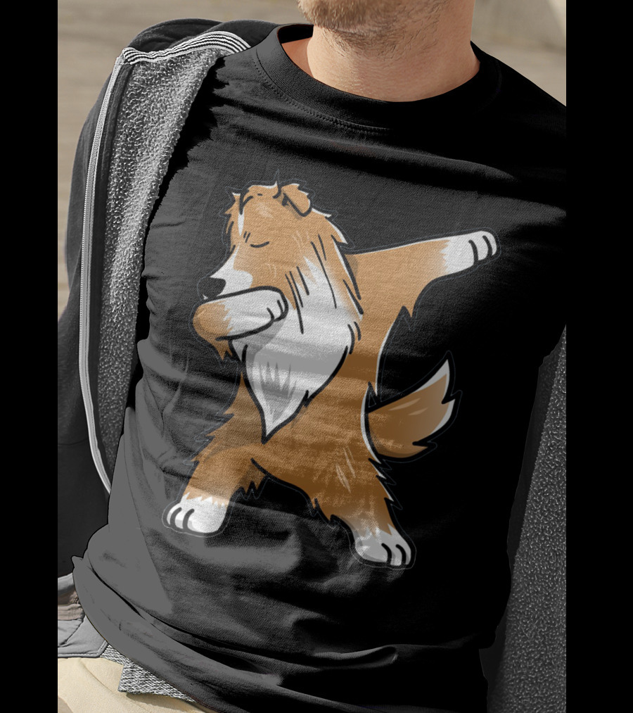 Shetland Sheepdog Sheltie Dabbing Dab Pose T-Shirt