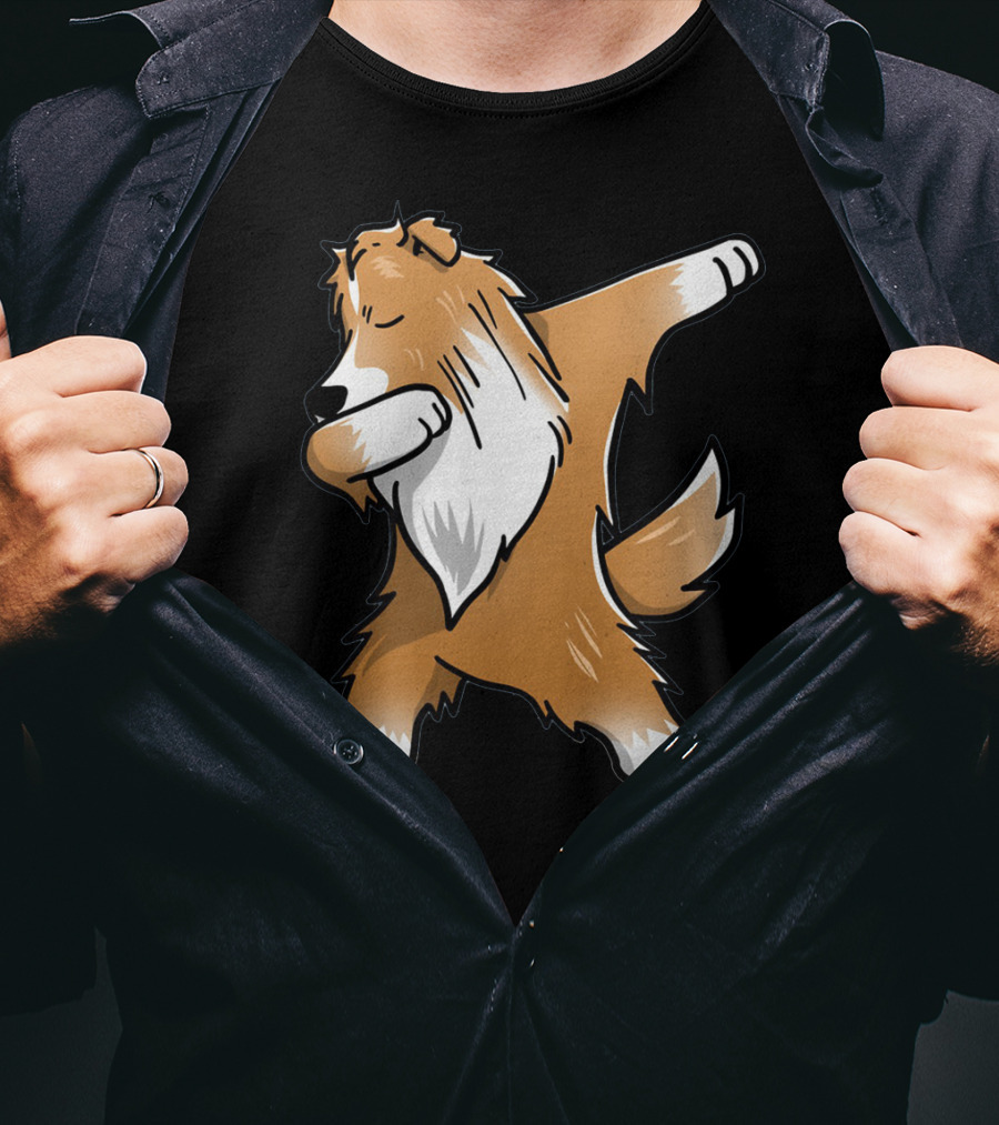 Shetland Sheepdog Sheltie Dabbing Dab Pose T-Shirt