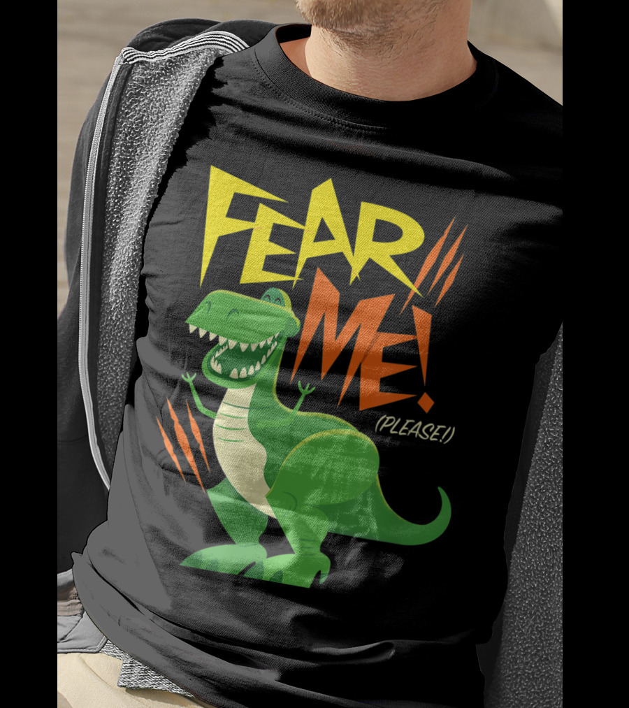 Disney Pixar Toy Story 4 Rex Fear Me Please Green Dinosaur Cartoon T-Shirt