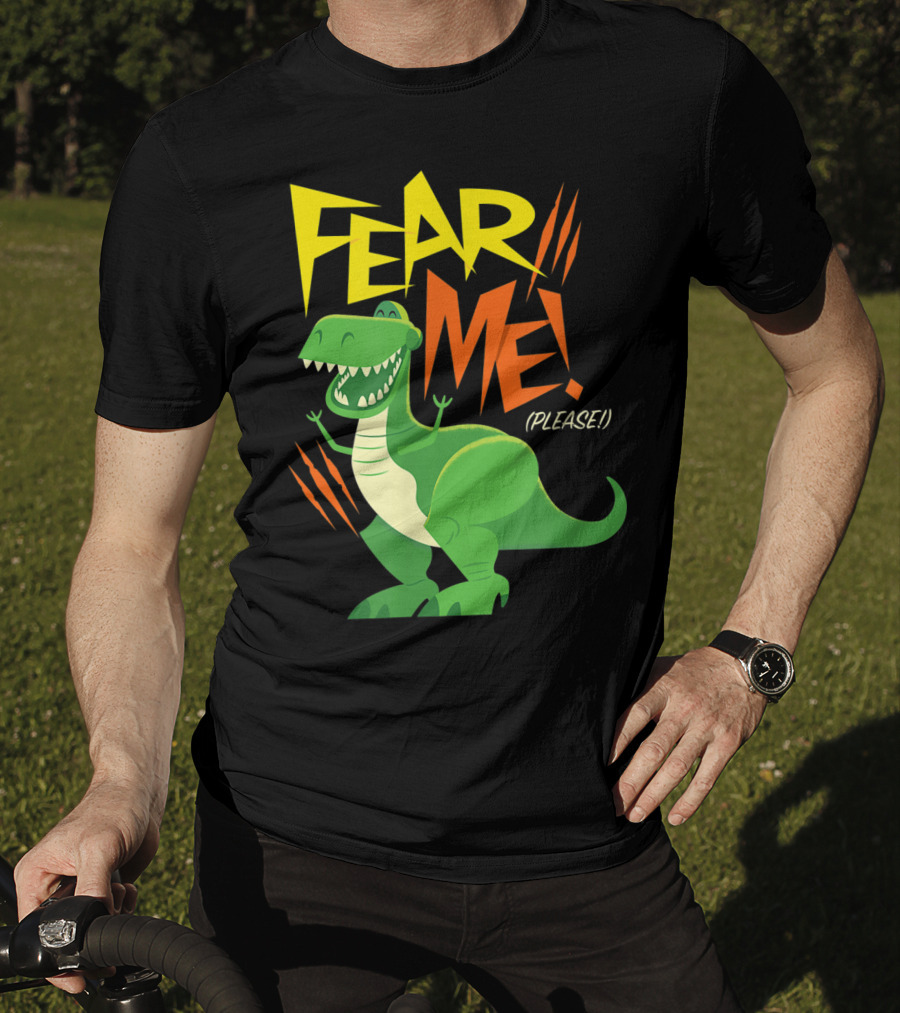 Disney Pixar Toy Story 4 Rex Fear Me Please Green Dinosaur Cartoon T-Shirt