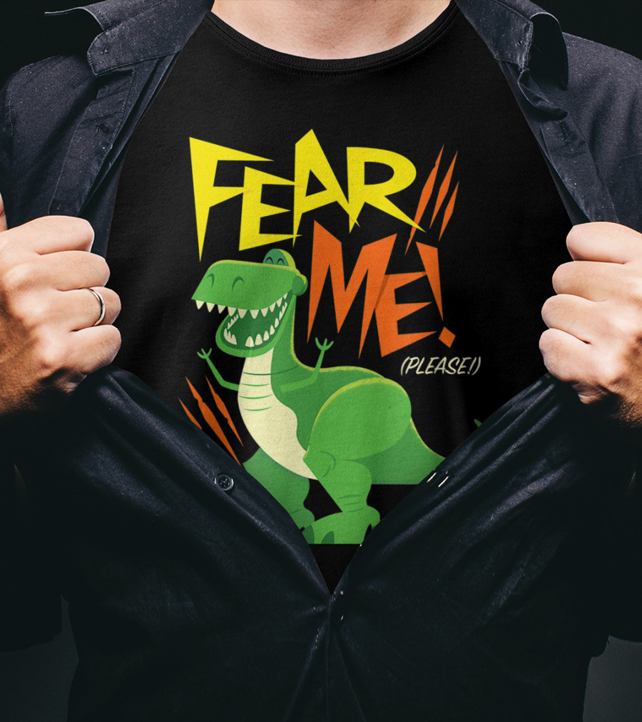 Disney Pixar Toy Story 4 Rex Fear Me Please Green Dinosaur Cartoon T-Shirt