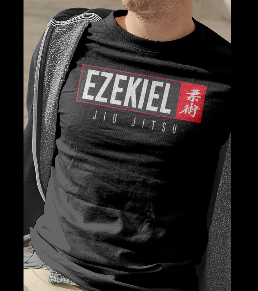 Ezekiel Jiu Jitsu BJJ Brazilian Jujitsu Kanji Martial Arts T-Shirt