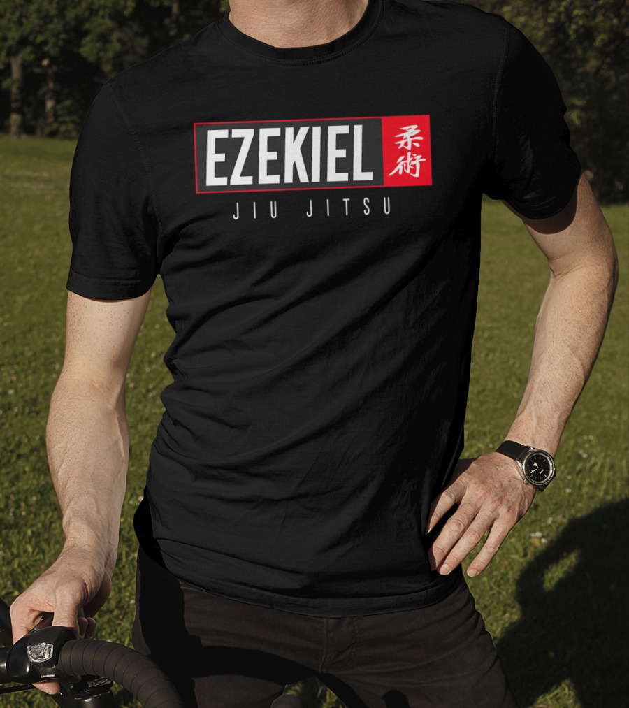 Ezekiel Jiu Jitsu BJJ Brazilian Jujitsu Kanji Martial Arts T-Shirt
