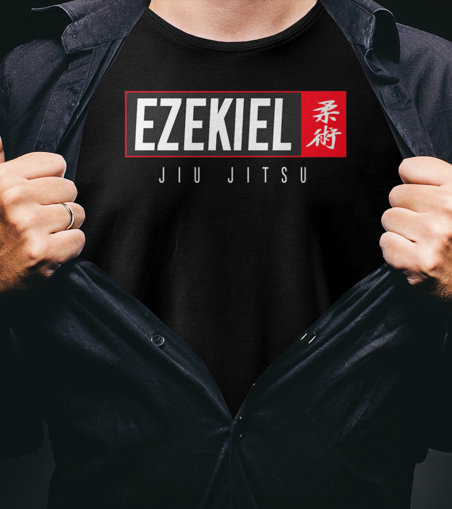 Ezekiel Jiu Jitsu BJJ Brazilian Jujitsu Kanji Martial Arts T-Shirt