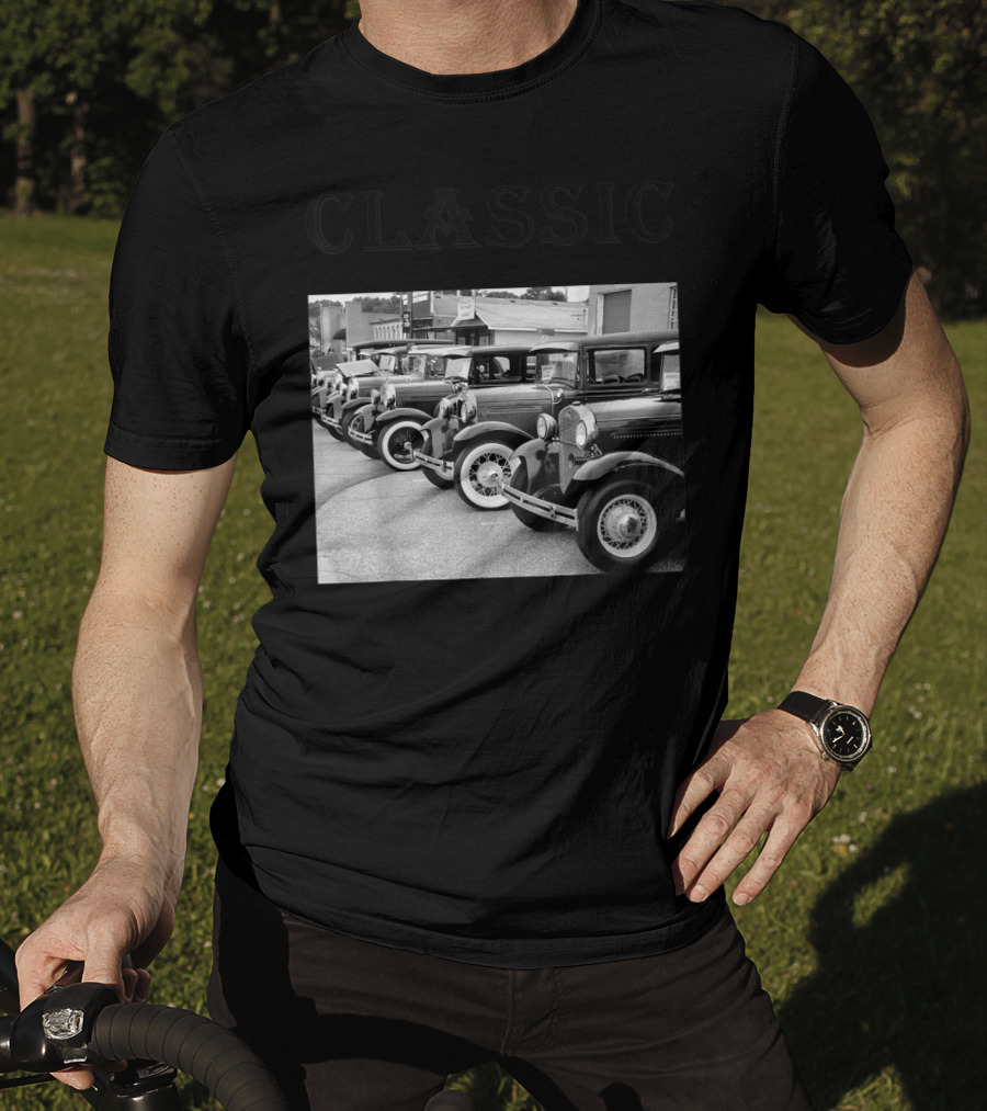 Father's Day Antique Classic Car Lineup T-Shirt