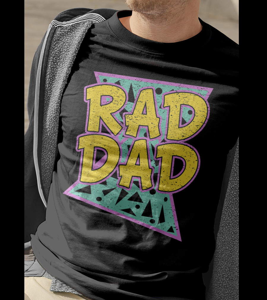 Rad Dad 80s Retro Style Father's Day T-Shirt