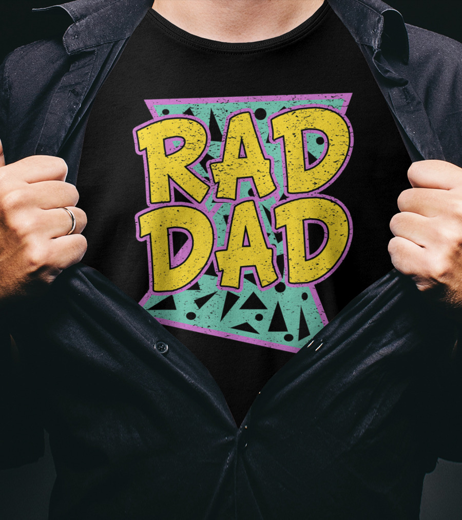 Rad Dad 80s Retro Style Father's Day T-Shirt