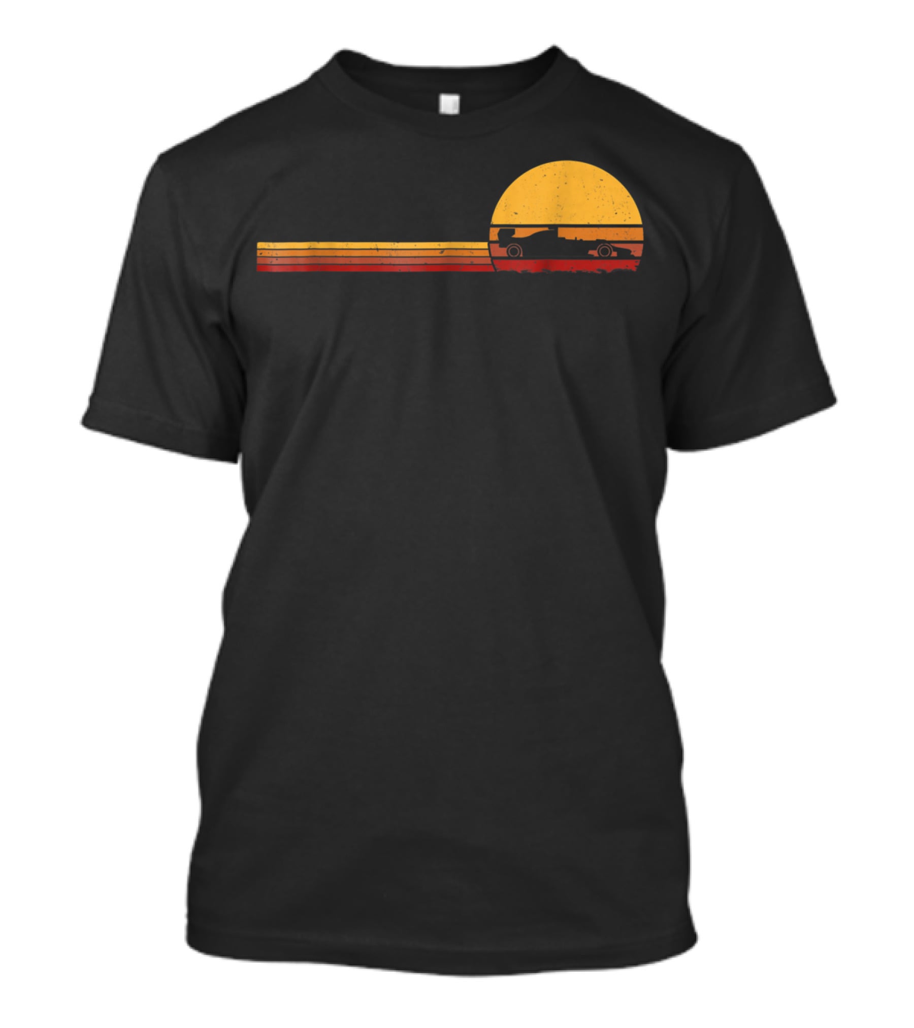 70s Vintage Formula Racing Retro Sunset T-Shirt
