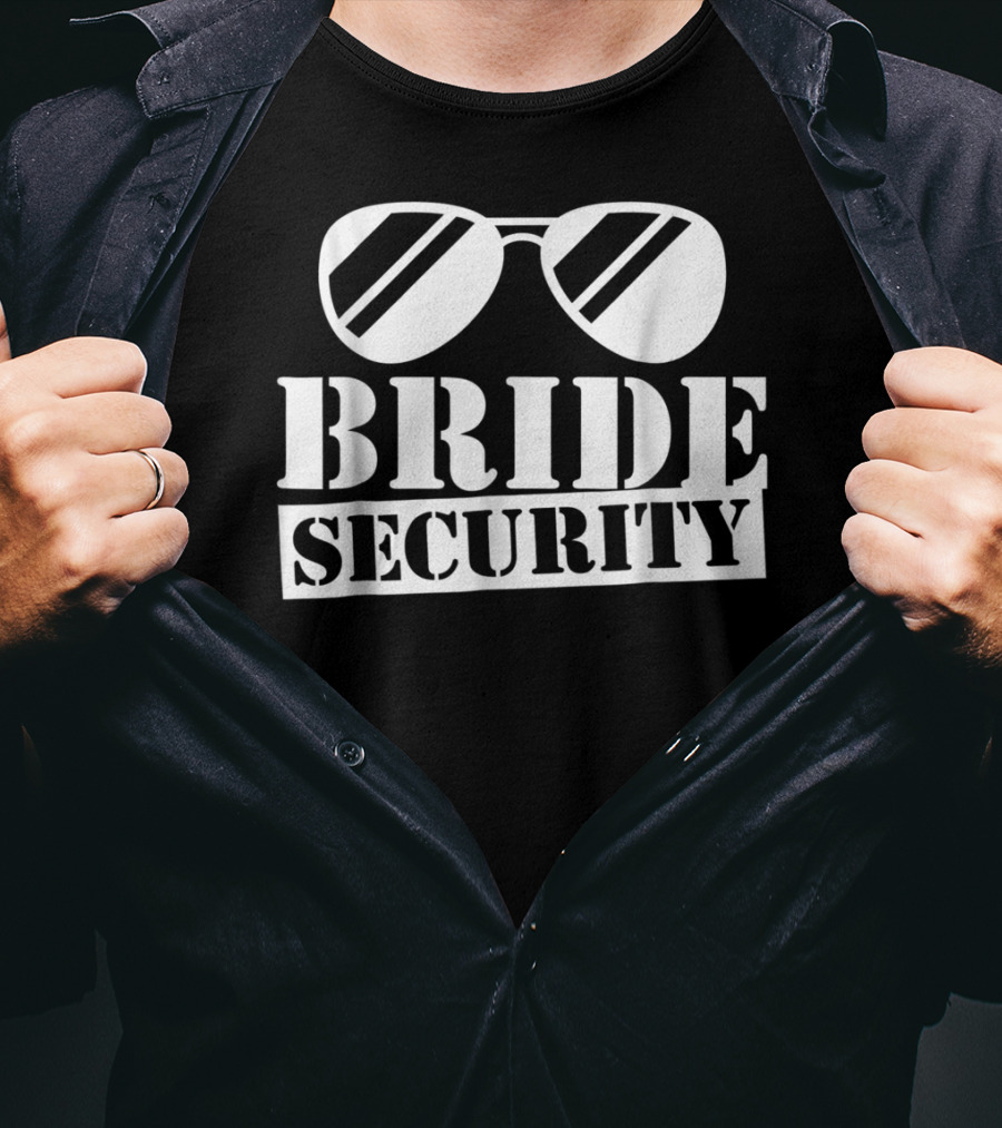 Bride Security Funny Kids Son Daughter Sunglasses T-Shirt