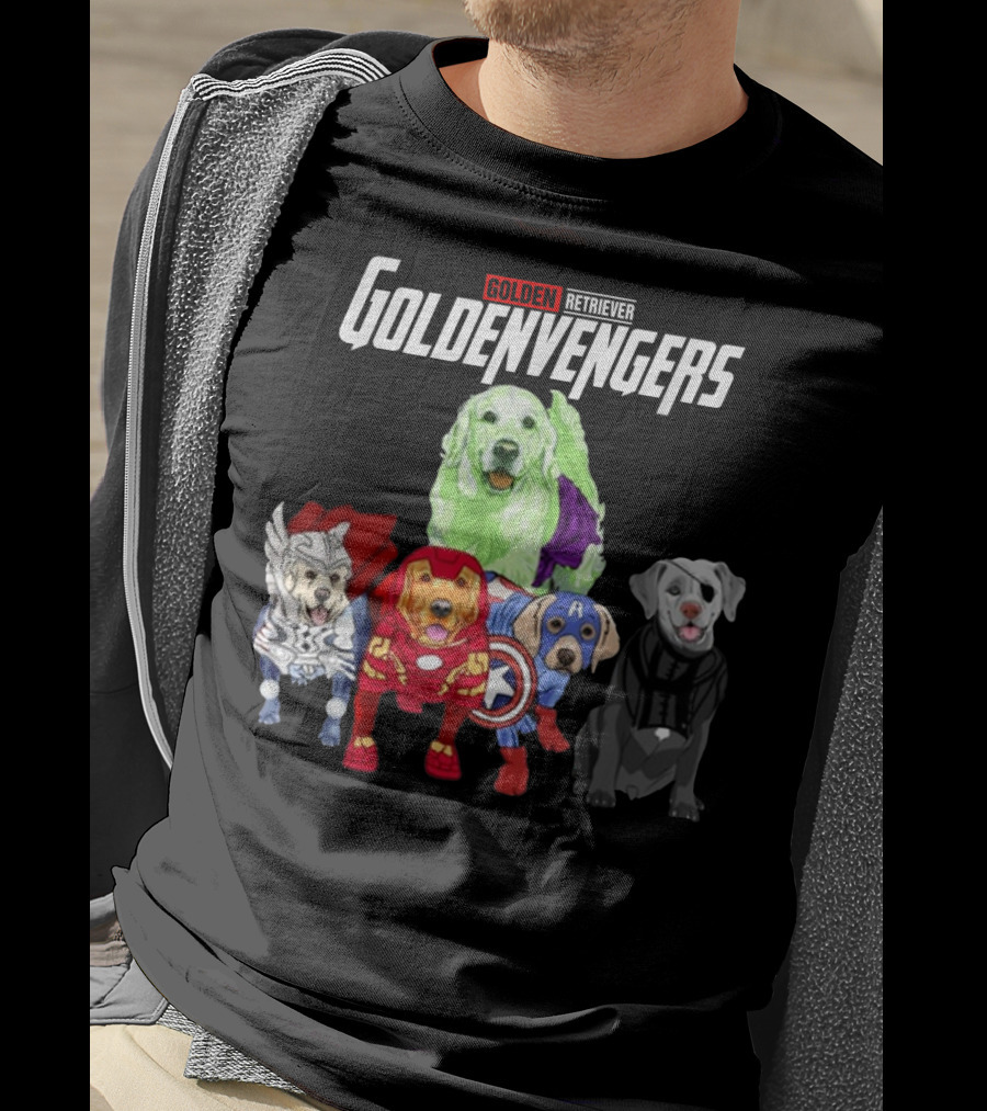 Goldenvengers Golden Retriever Avengers Dogs T-Shirt