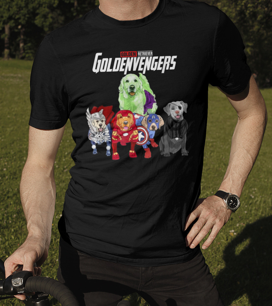 Goldenvengers Golden Retriever Avengers Dogs T-Shirt