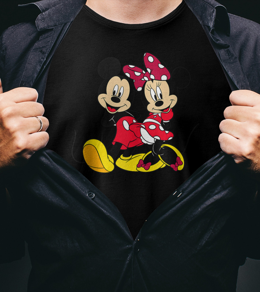 Disney Big Mickey Mouse And Minnie Mouse Classic T-Shirt