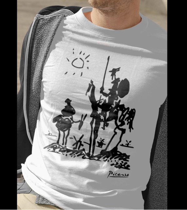 Picasso Don Quixote 1955 Sketch With Sun And Sancho Panza T-Shirt