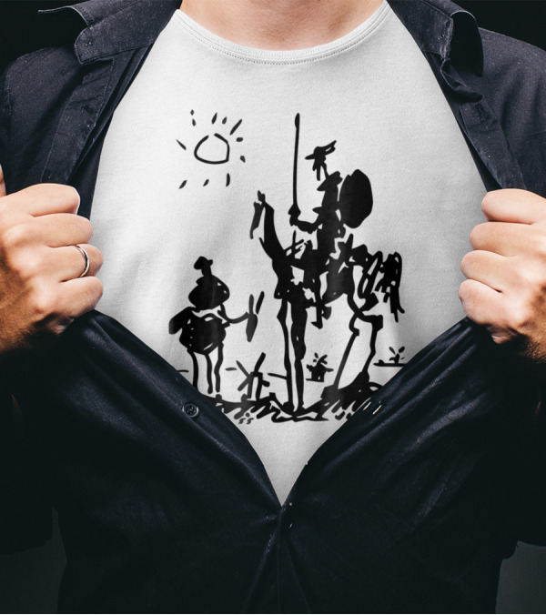 Picasso Don Quixote 1955 Sketch With Sun And Sancho Panza T-Shirt