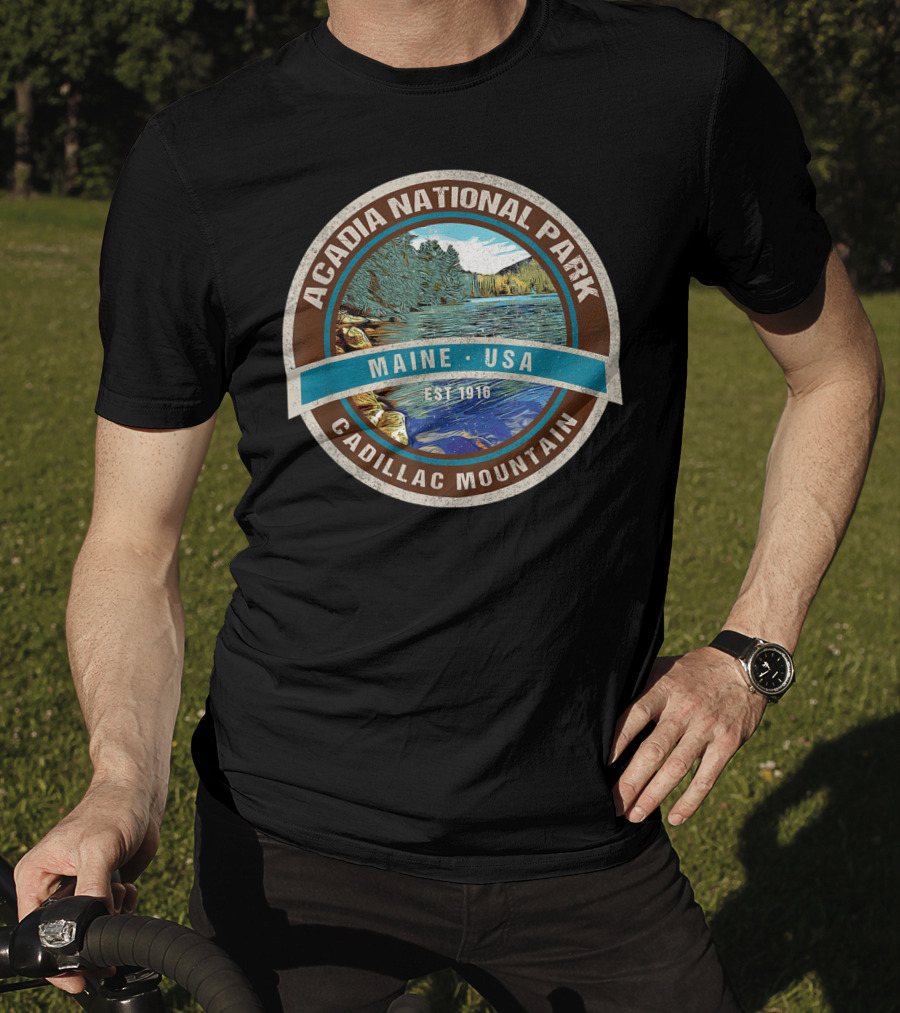 Acadia National Park Maine USA Cadillac Mountain Est 1916 T-Shirt