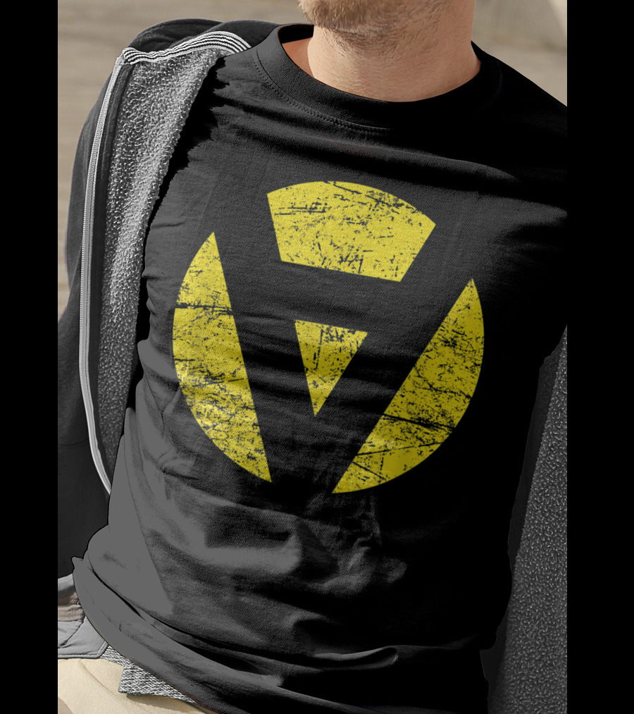 AnCap Libertarian Voluntarism Distressed Yellow T-Shirt