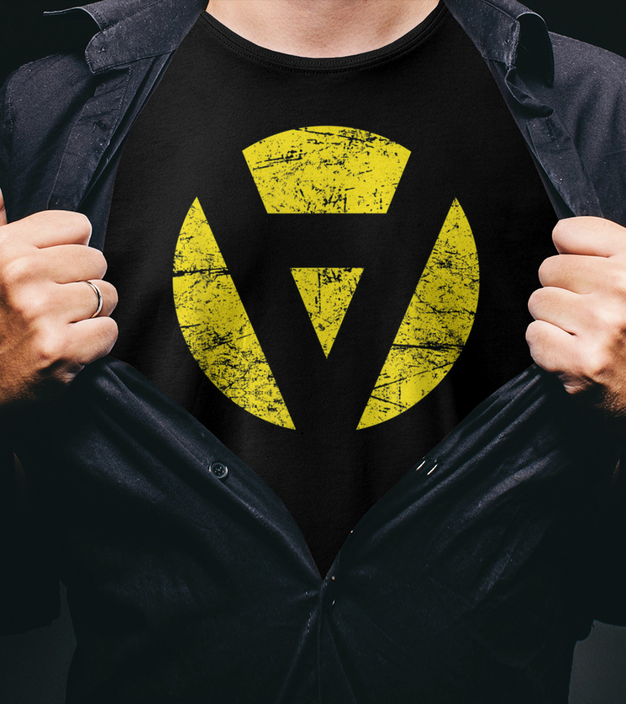 AnCap Libertarian Voluntarism Distressed Yellow T-Shirt