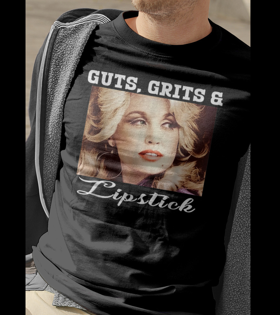 Guts Grits Lipstick Vintage Style Parton T-Shirt