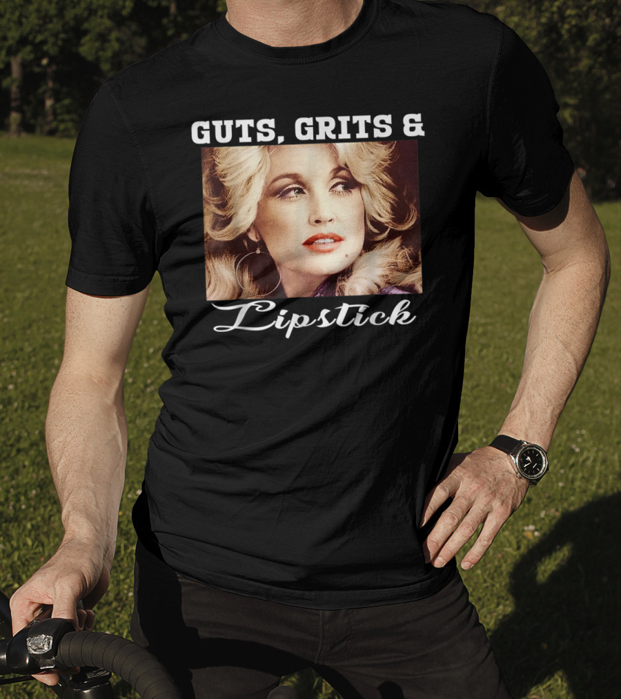 Guts Grits Lipstick Vintage Style Parton T-Shirt