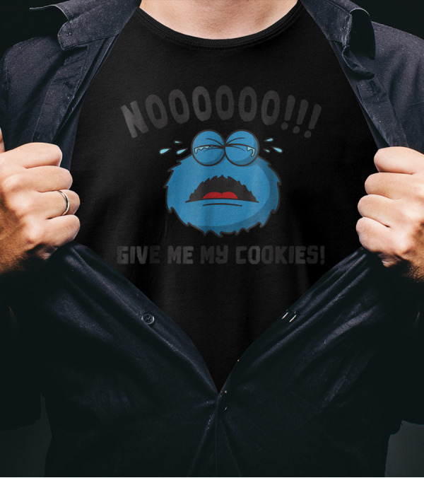 No More Cookies Monster Noooo Give Me My Cookies GDPR T-Shirt