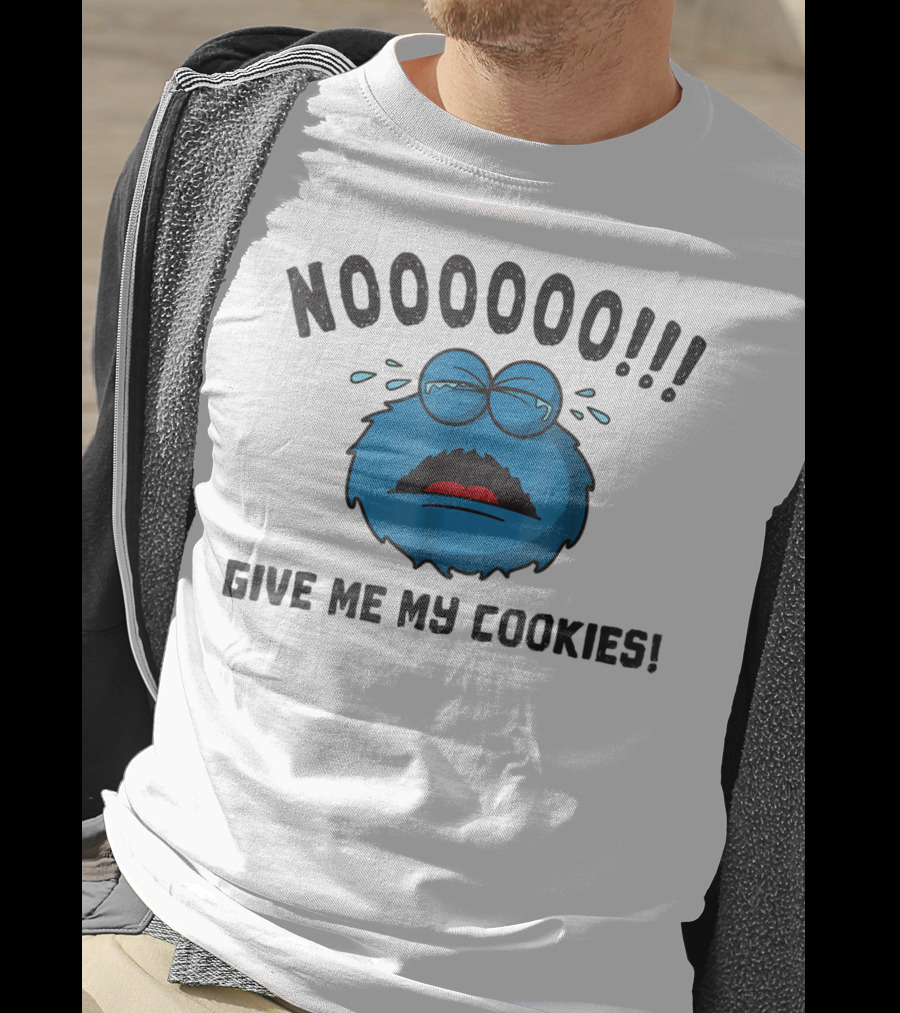 No More Cookies Monster Noooo Give Me My Cookies GDPR T-Shirt