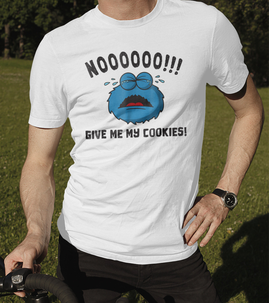 No More Cookies Monster Noooo Give Me My Cookies GDPR T-Shirt