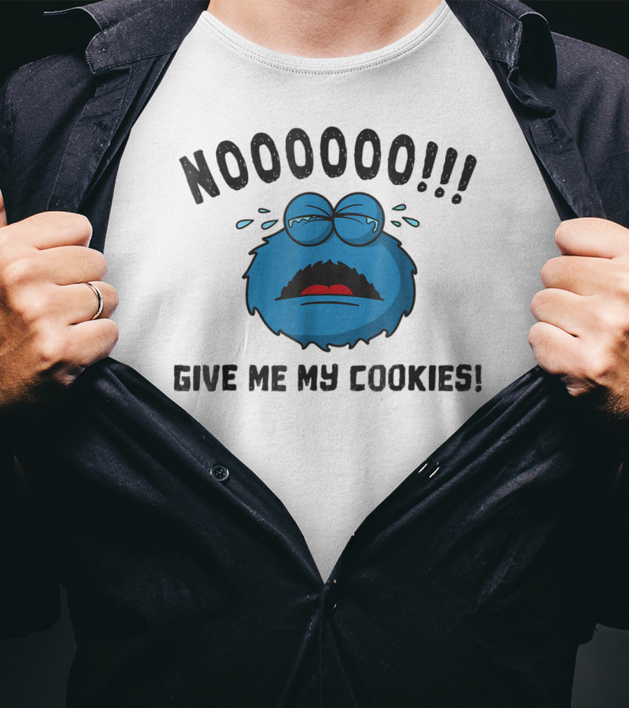 No More Cookies Monster Noooo Give Me My Cookies GDPR T-Shirt