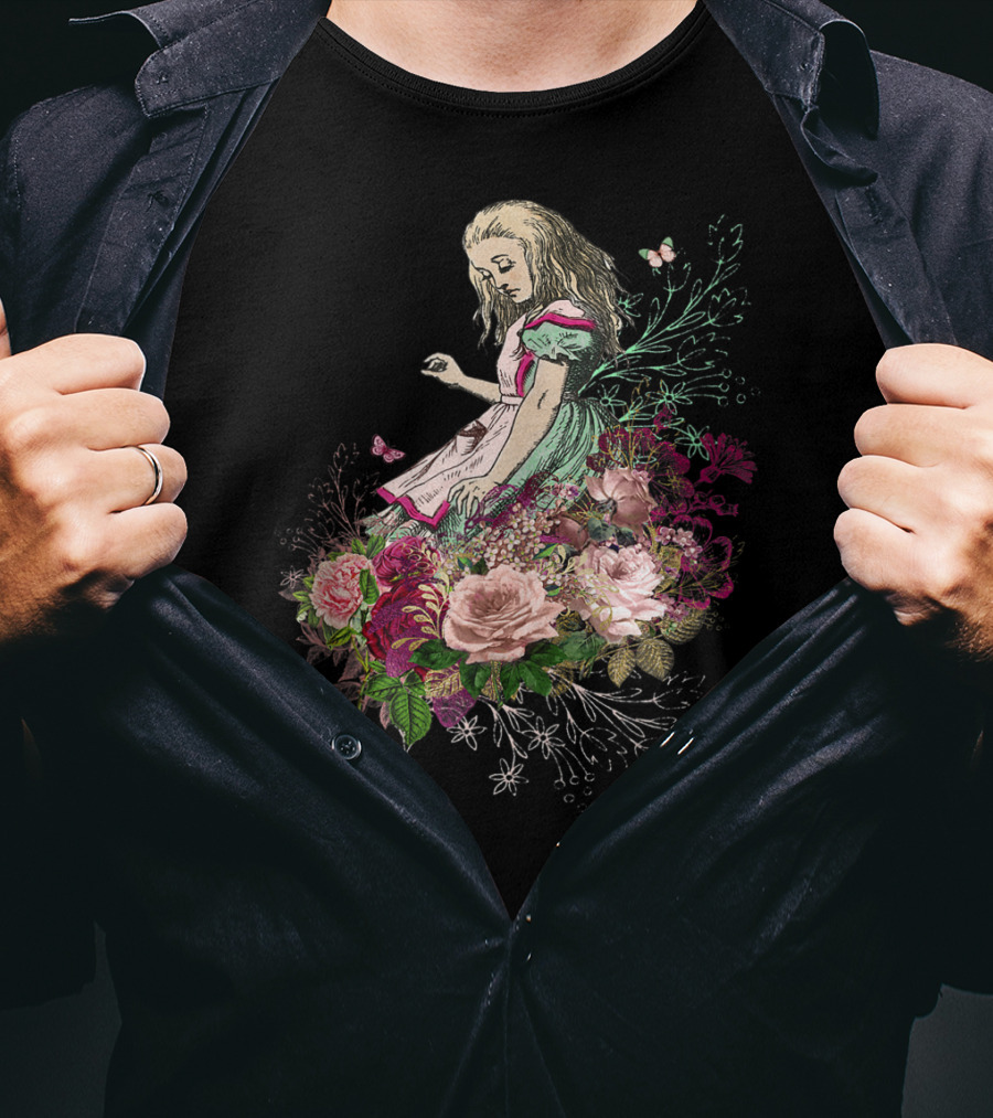 Alice In Wonderland Floral Bouquet T-Shirt