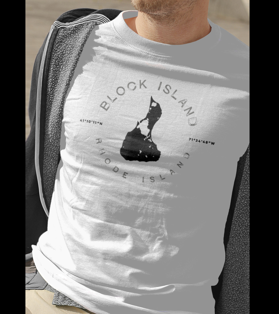 Block Island Rhode Island 41°10'11N 71°34'48W T-Shirt
