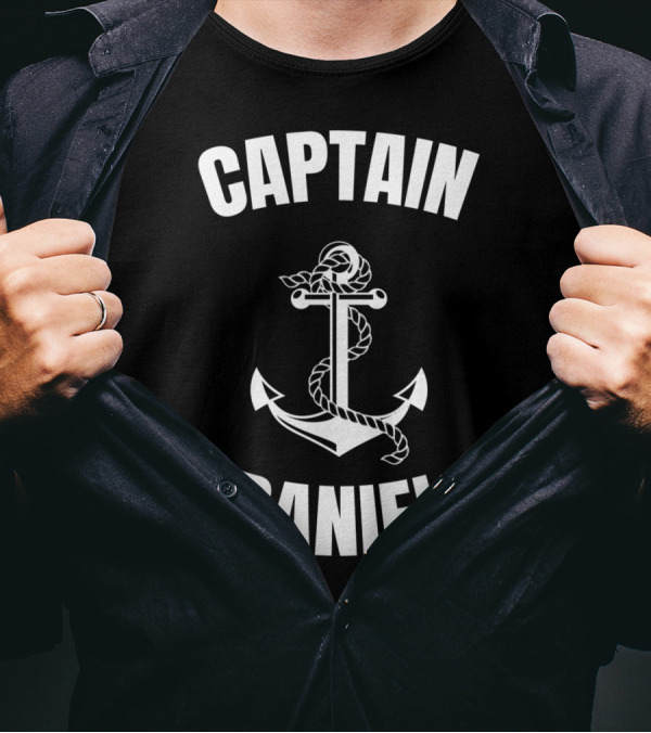 Captain Daniel Anchor Nautical Boat Captain T-Shirt
