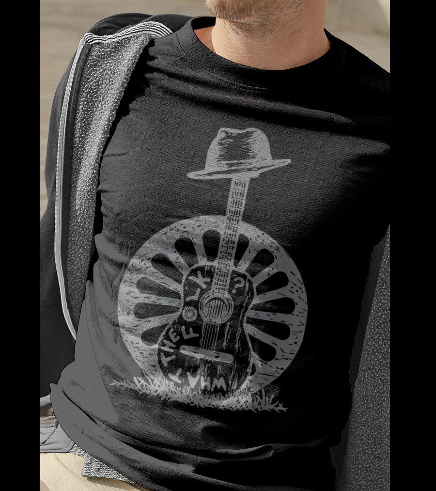Todd Snider What The Folk Guitar Hat Wheel T-Shirt