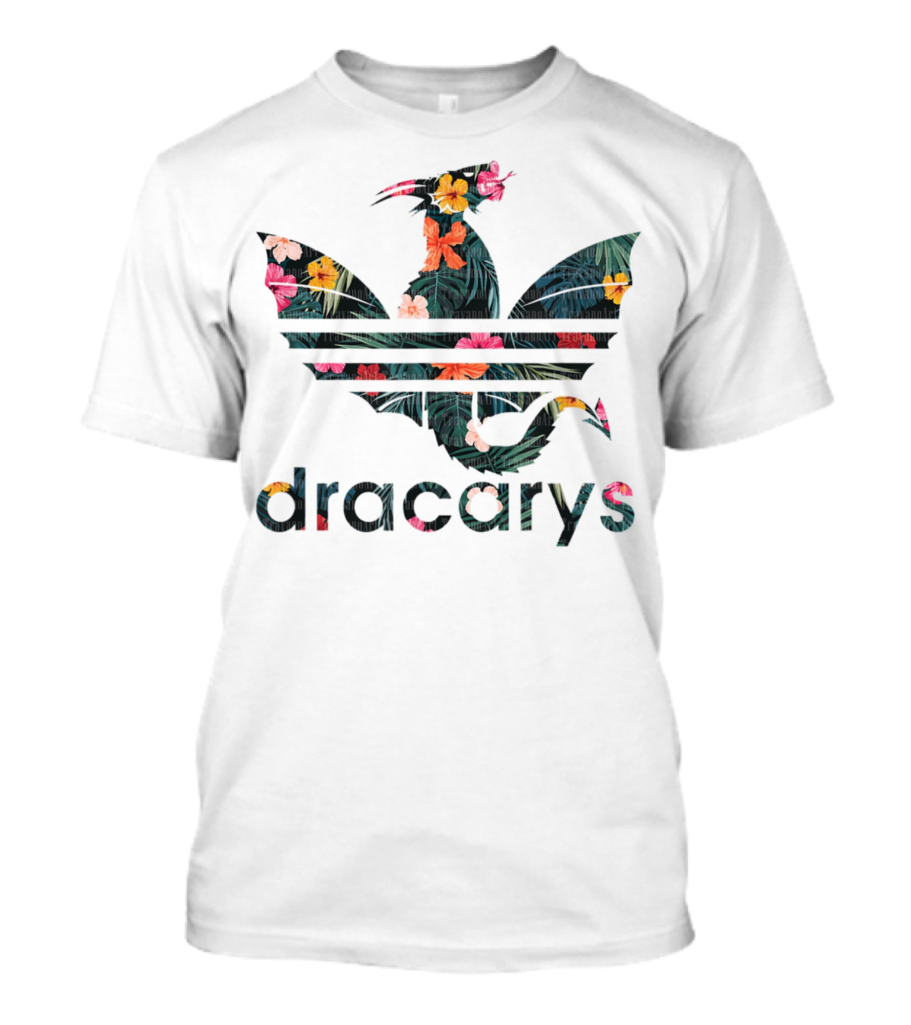 Dragon Lover Dracarys Floral Tropical T-Shirt