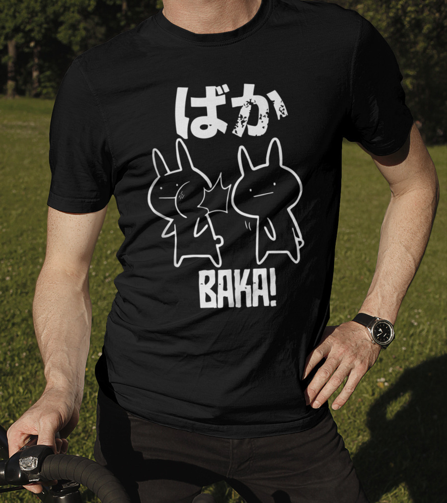 Baka Cute Anime Manga Japanese Word Funny Comic Style Characters T-Shirt