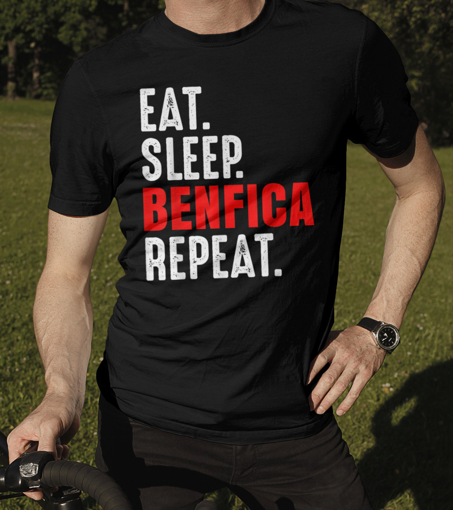 Eat Sleep BENFICA Repeat Soccer Football Fans Portugal T-Shirt