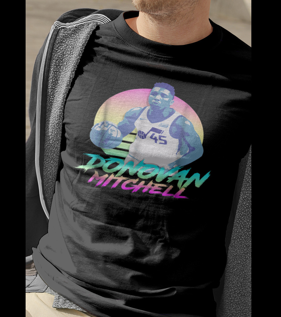 Donovan Mitchell Retro Jazz 45 Aesthetic T-Shirt