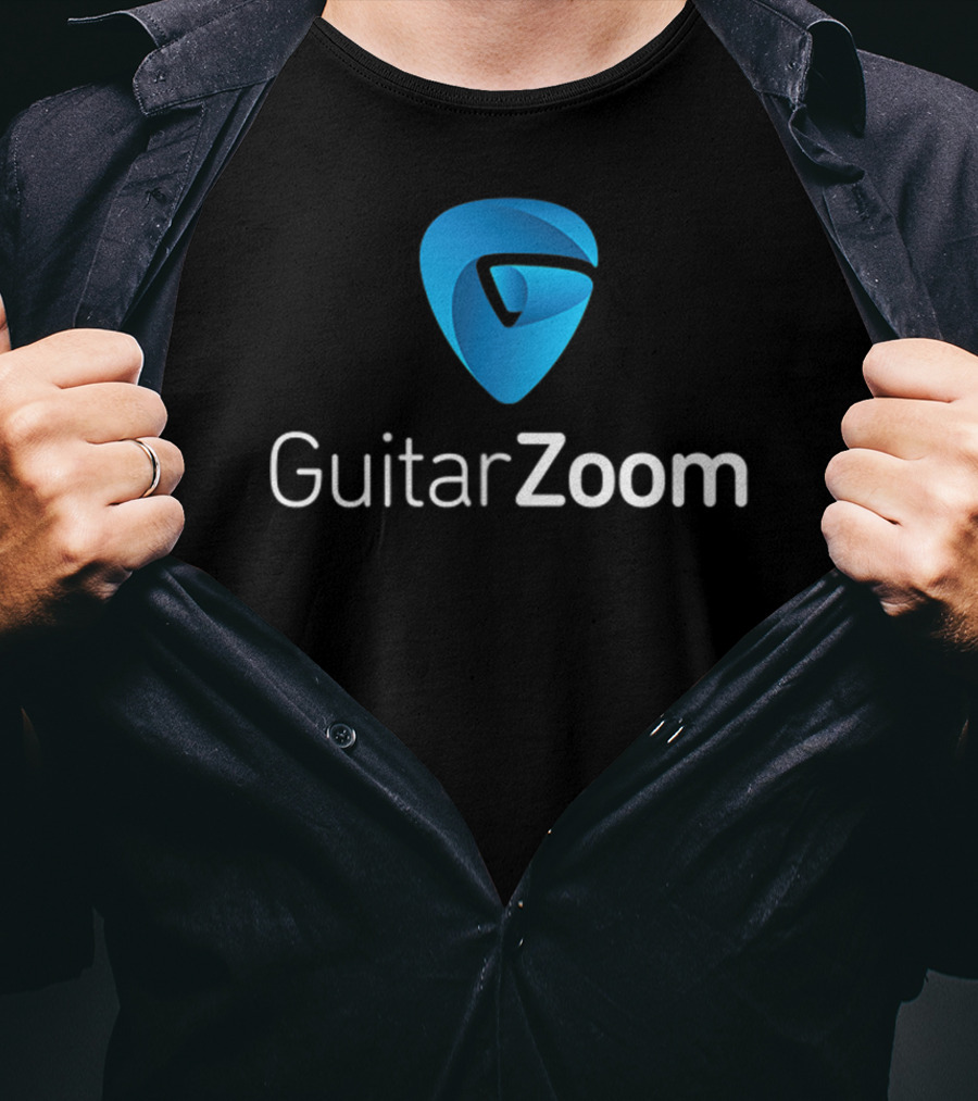 GuitarZoom Pick Pocket Guitar Players Emblem T-Shirt