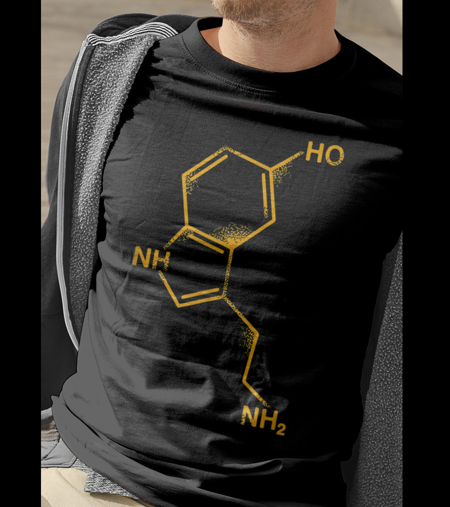 Happiness Serotonin Molecule Chemistry Science T-Shirt