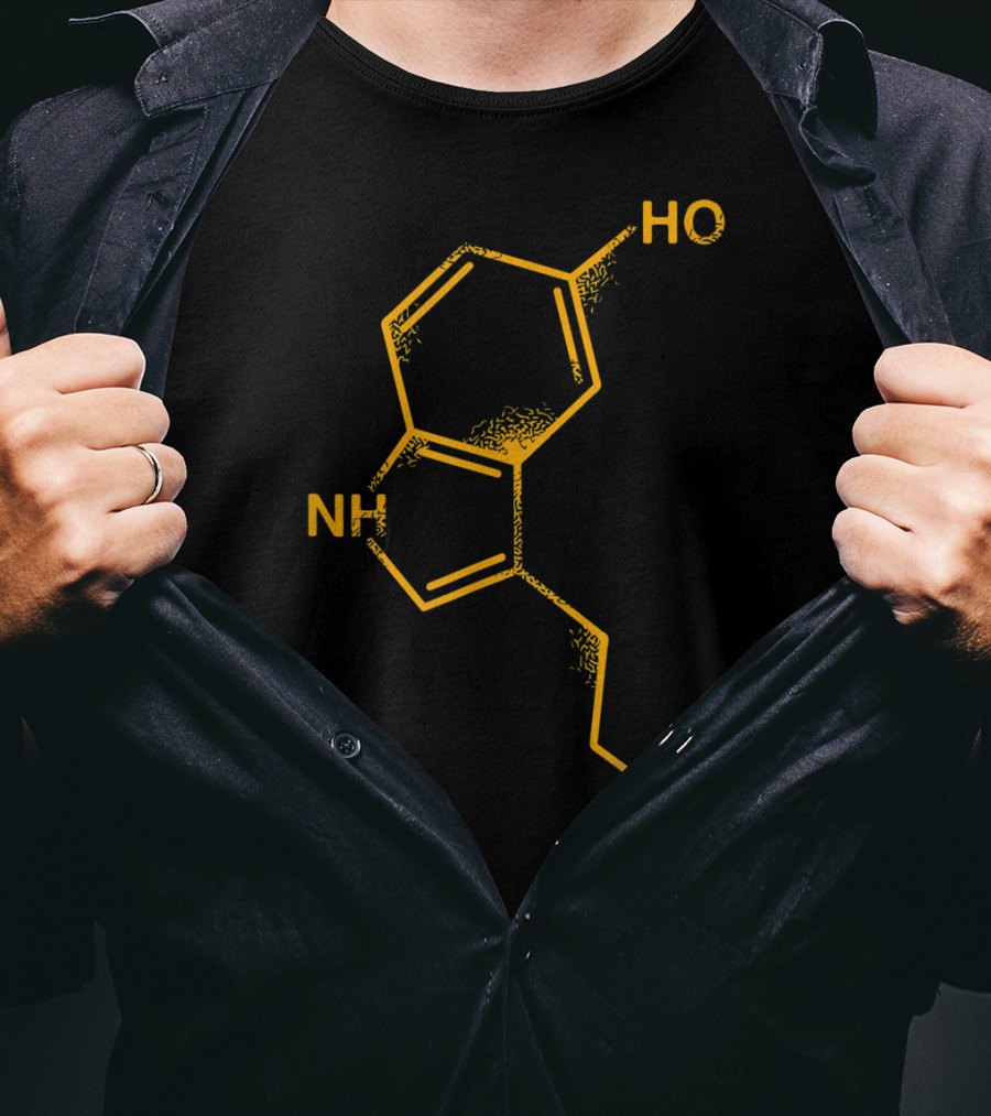 Happiness Serotonin Molecule Chemistry Science T-Shirt