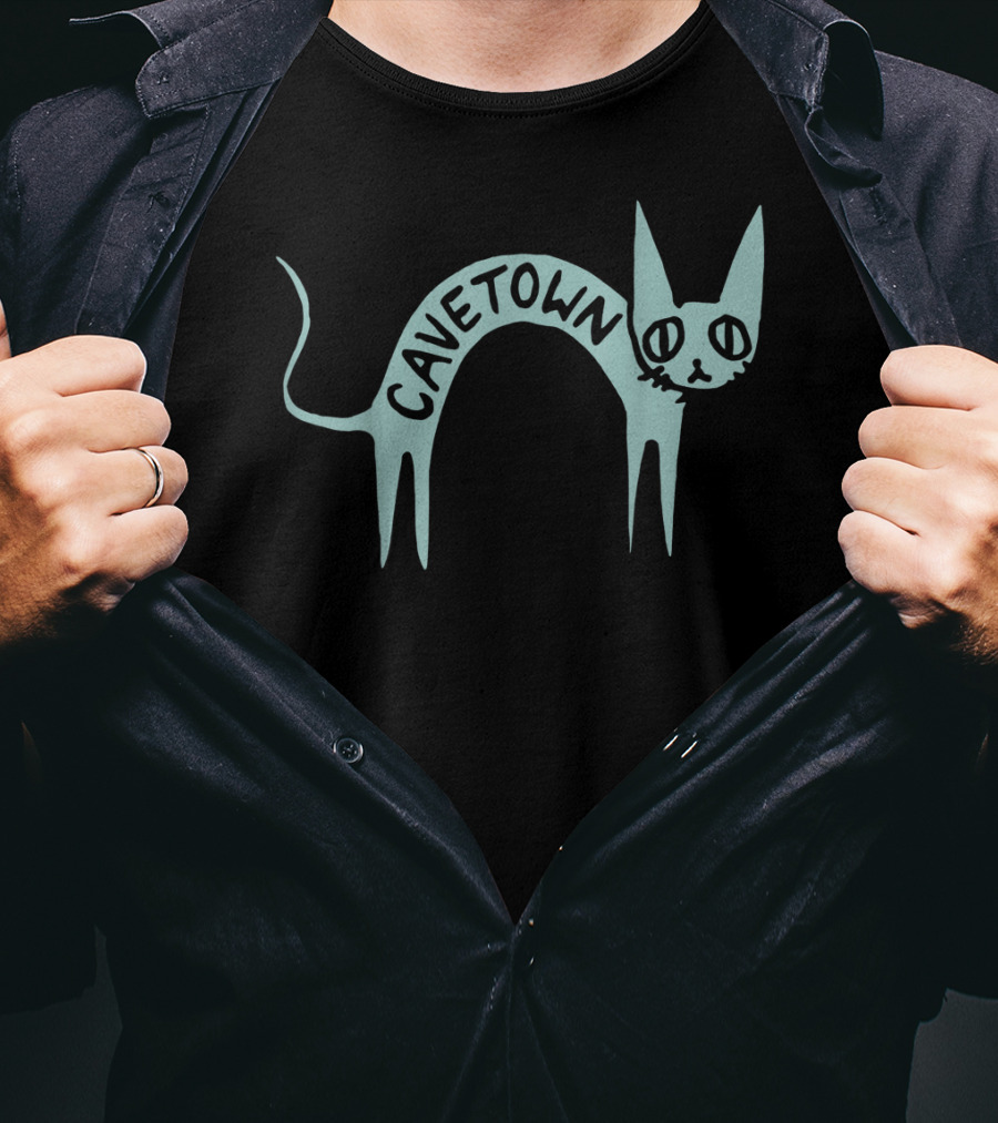 Cavetown Arched Fig Cat Drawing T-Shirt