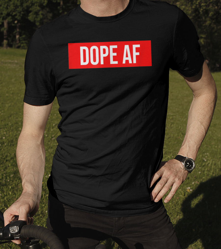 Dope AF Bold Red Rectangle T-Shirt