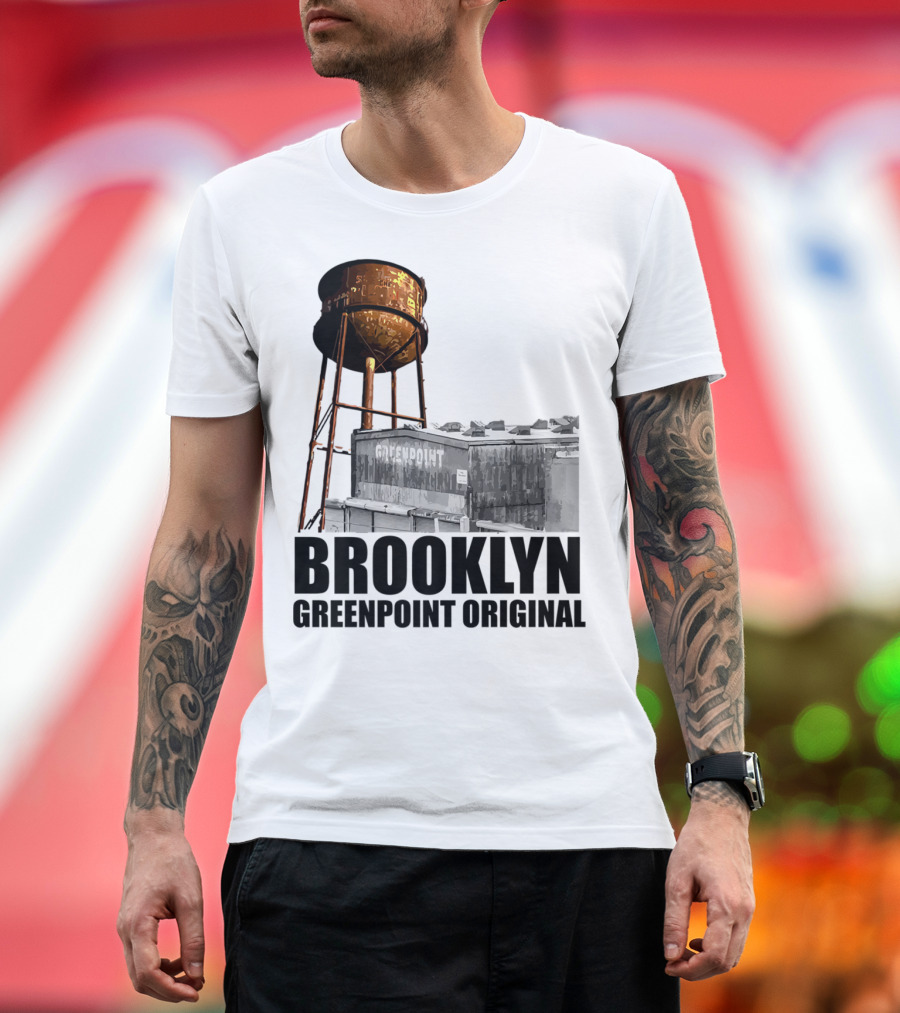 Brooklyn Greenpoint Original Water Tower Skyline T-Shirt