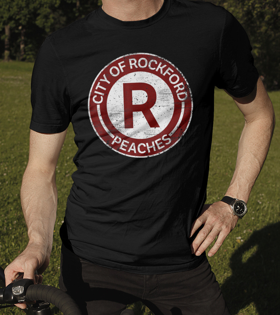 City Of Rockford Peaches Feminist Baseball T-Shirt