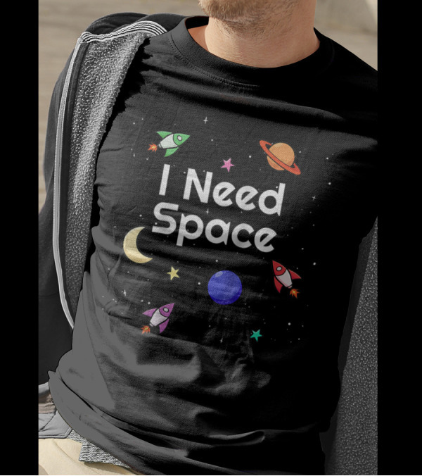I Need Space Planets Solar System Science Rockets Raglan Baseball T-Shirt