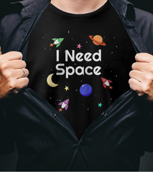 I Need Space Planets Solar System Science Rockets Raglan Baseball T-Shirt