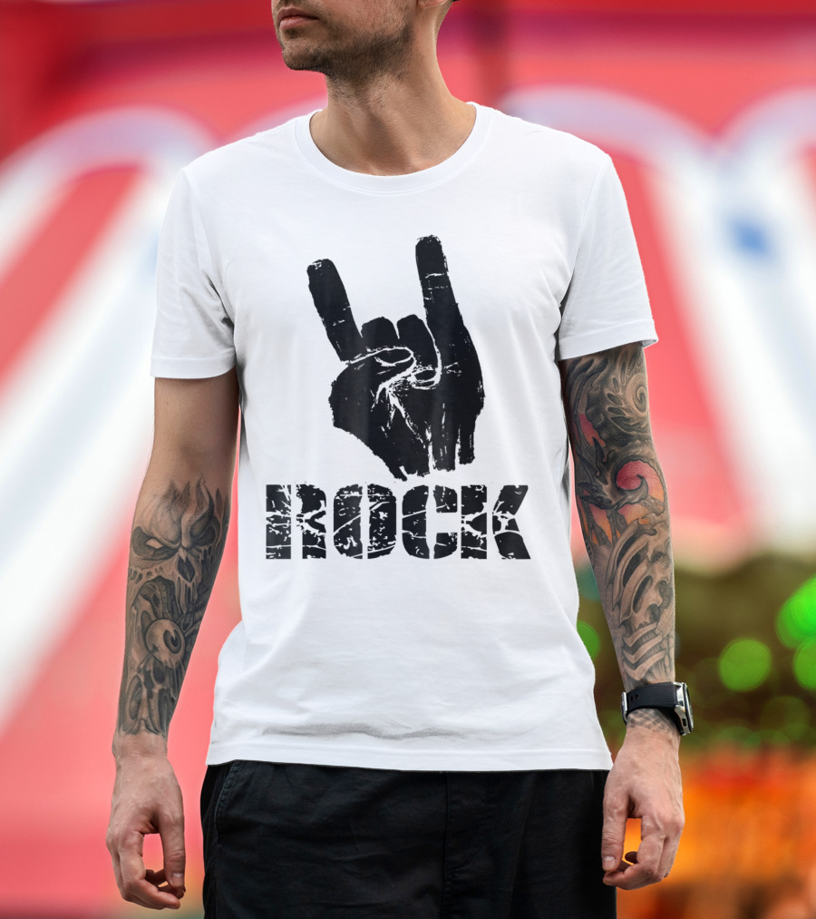 Born To Be Rock Star Hand Horns Rock Gesture T-Shirt