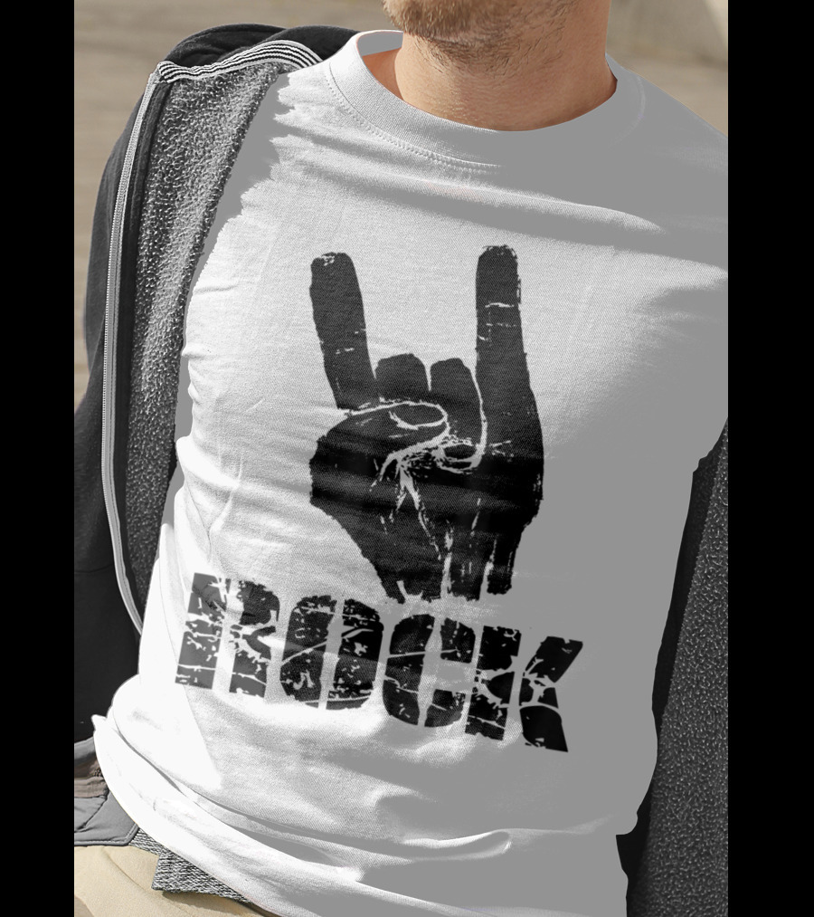 Born To Be Rock Star Hand Horns Rock Gesture T-Shirt