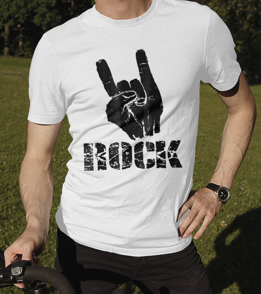 Born To Be Rock Star Hand Horns Rock Gesture T-Shirt