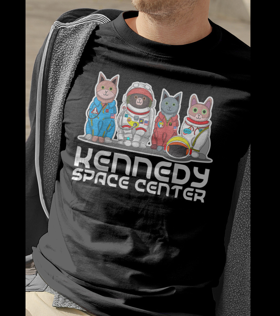 Kennedy Space Center Cats Astronaut Suits NASA T-Shirt