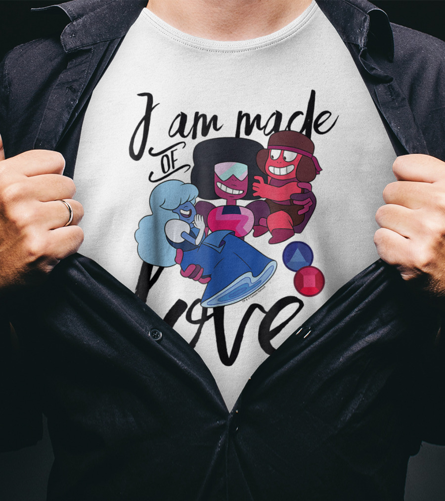 CN Steven Universe I Am Made Of Love Fusion Garnet Sapphire Ruby T-Shirt